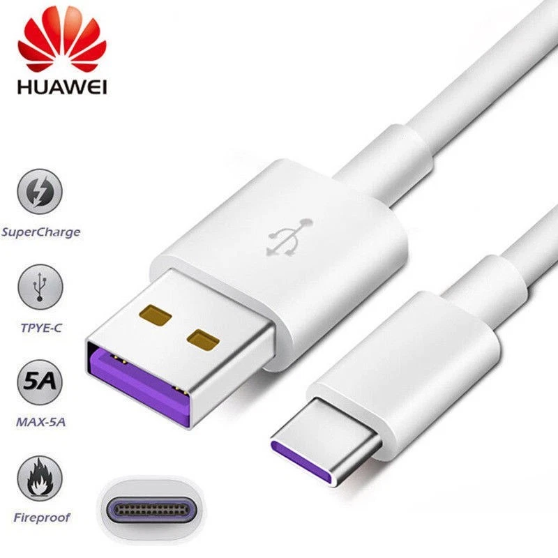 Fast Charging USB C Cable 5A Super Charge USB Type C for Huawei Mate20 P30 Pro - Image 1 of 4
