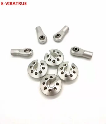 E-VIRATRUE 7075Aluminum Shock Ends&Spring Cups For Axial SCX6 1/6 (Silver) - Image 1 of 4