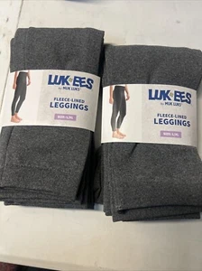 2 Leggings Muk Luks Lukees Foderati in Pile Taglia L/XL Grigio - Foto 1 di 1