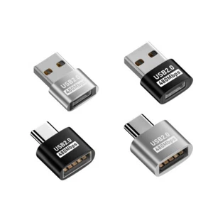 2PCS USB-A Female To TYPE-C Shape Adapter Converter OTG C Type For Tablets - Picture 1 of 9