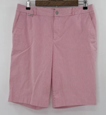 LRL Lauren Ralph Lauren Bermudas Activas Rayas Talla 10 Preppy Dinero Antiguo Foto 1 de 4