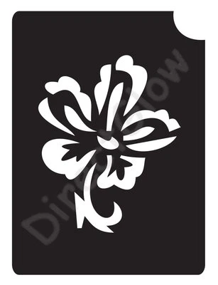 DIRECTGLOW LLC Orchid 11023 Body Art Glitter Makeup Tattoo Stencil 2.75" x 3.75"- 5 Pack