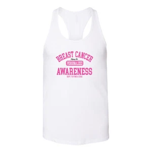 Camiseta sin mangas personalizada con espalda deportiva para damas con concientización sobre el cáncer de mama - Imagen 1 de 4