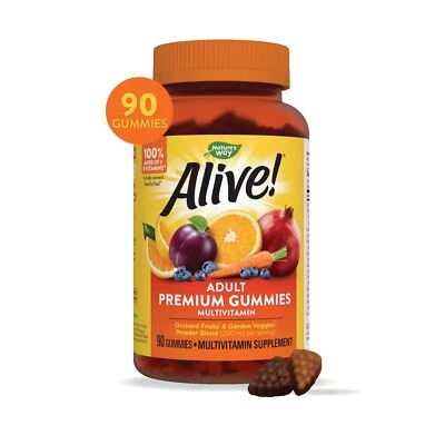Nature's Way Alive! Первоклассные жевательные мультивитамины для взрослых, необходимые витамины и м... - Изображение 1 из 4