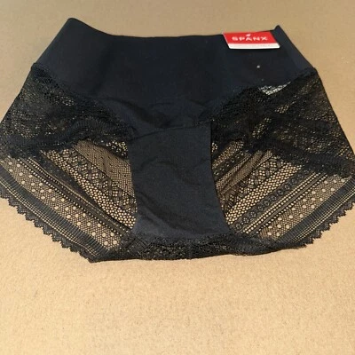 Spanx Womens XS Undie-tectable Smoothing Lace Hi-Hipster Panty Color Very Black - Imagem 1 de 4