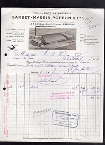 Facture BARBET - MASSIN , POPELIN & Cie Maison ESNAULT-PELTERIE 1938 - Imagen 1 de 1