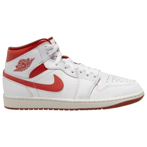 Jordan Air Jordan 1 Mid SE Shoes White Lobster Dune Red FJ3458-160 Men's Size 12 - Picture 1 of 10