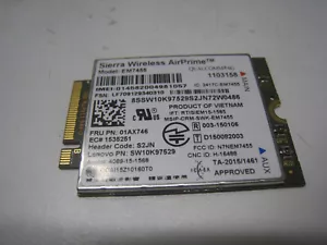 01AX746 Sierra AirPrime EM7455 4G/LTE WWAN tarjeta Lenovo X270 T470s T470 T460 X260 - Imagen 1 de 2