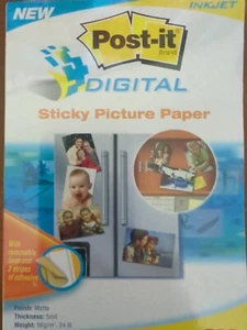Matte Post-It Picture Paper 4" x 6" - 25 Sheets - Print, Peel, and Stick - Picture 1 of 1