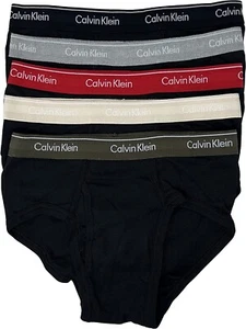 Calvin Klein Men's Cotton Classics 5-Pack Brief Black, MULTI WAISTBAND,CHOOSE - Picture 1 of 2