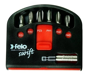 Felo Bit-Box PZ PH 6,3x25mm 7tlg Bit-Set Bit Satz Bitsortiment Bithalter - Bild 1 von 1