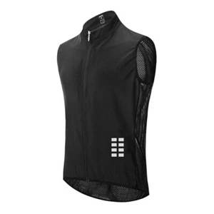 Men's Sleeveless Vest Cycling Shirt Running Lightweight Reflective Cycling Tops - Picture 1 of 12