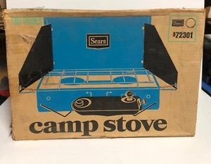 Vintage Sears Camp Stove Blue 2 Burner New In Box 47672301 - Picture 1 of 20