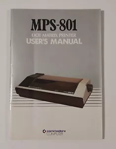 Manual de usuario de impresora matriz de puntos Commodore Computer MPS-801 - Imagen 1 de 5
