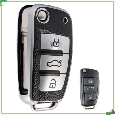 3 Button TPU Flip Key Fob Cover For Audi Q3 A1 S3 A3 TT Q5 A4 A6 Q7 R8 Foto 1 de 4