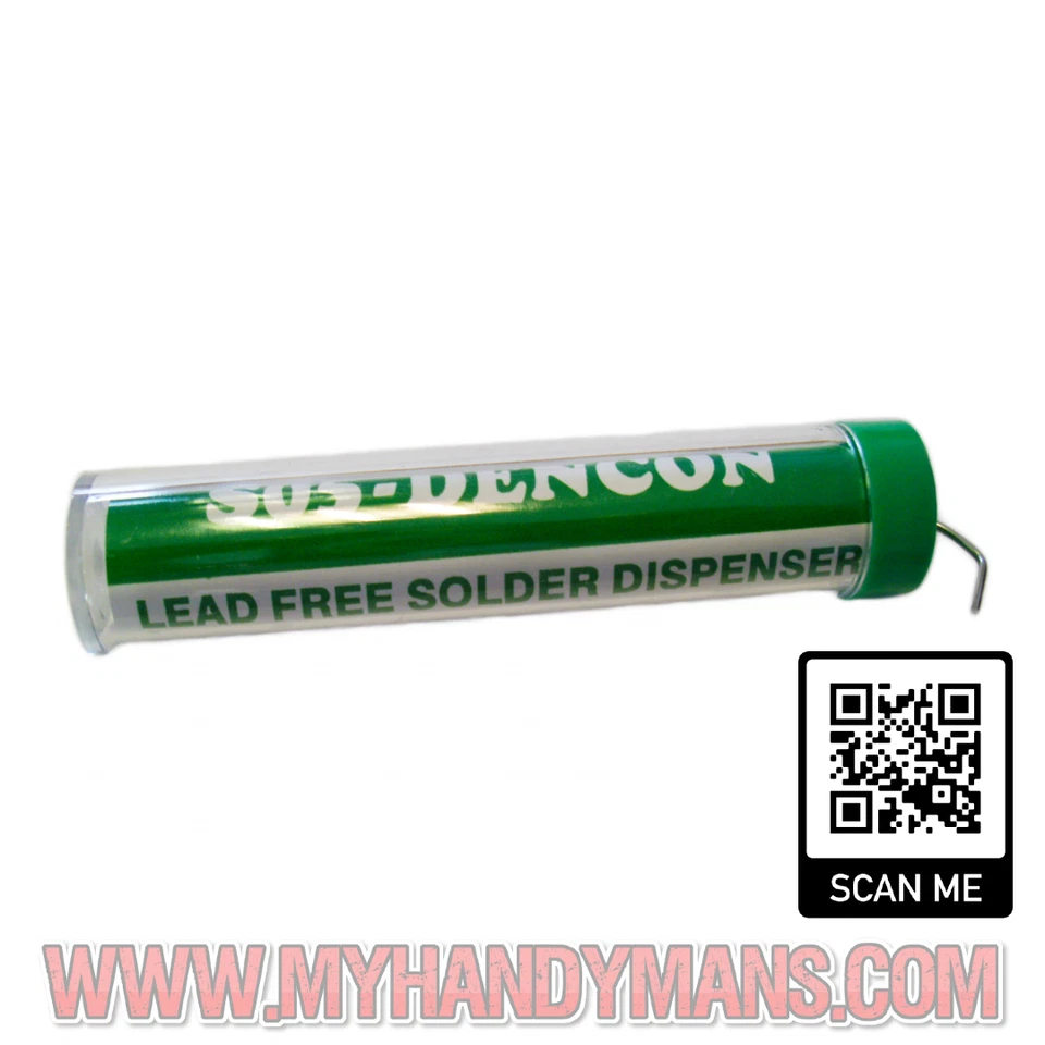 Dencon Flux Cored Electrical Solder 1 mm 40/60 Alloy, Lead Free Tube Dispenser