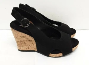 Sandalias de tacón de cuña negras Graceland para mujer Reino Unido 3/eu 36 | ref brs# - Imagen 1 de 9