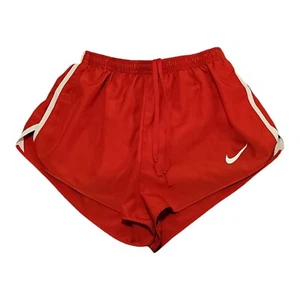 Nike Laufshorts Damen klein rot Dri Fit Slip gefüttert 2" Schrittlänge - Bild 1 von 6