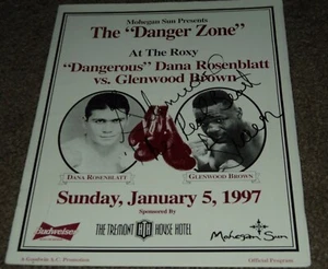 Dana Rosenblatt vs Glenwood Brown signed Boxing Program Auto Cover 1.5.1997 - Bild 1 von 3