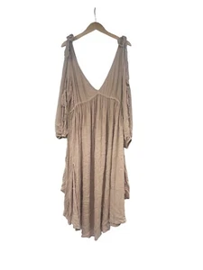 Free People abito da spiaggia nudo sabbia beige ritaglio a strati donna medio - Foto 1 di 11