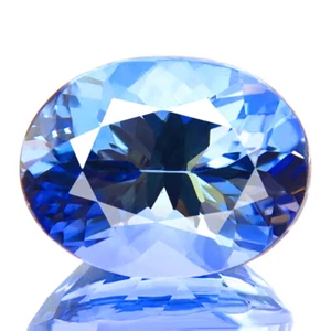 2.18ct IF-FLAWLESS NATURAL BEST BLUE TANZANITE SPARKLING TANZANIA PERFECT OVAL - Picture 1 of 7