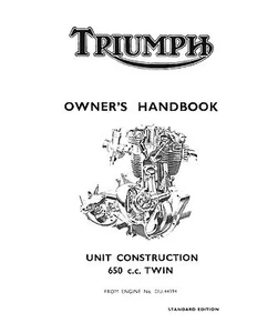 Triumph Owners Manual Book 1967 TR6 Tiger & T120 Bonneville - Picture 1 of 12
