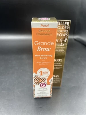 Grande BROW Eyebrow Enhancing Clear Serum, 1.5ML Sealed New Exp 2027+Sample - Image 1 of 3
