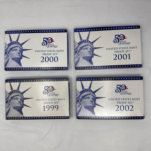 USA Postfrisch Proof Sets 1999 00 01 02 inklusive State Quarters - Bild 1 von 10