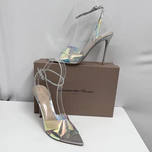 Zapatos de tacón alto Gianvito Rossi Stark Plexi holograma con caja talla 41 - Imagen 1 de 10