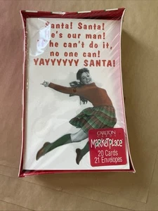 Carlton Cards Christmas Vintage Cards20 Cards, Sealed Santa Holiday Retro - Picture 1 of 5