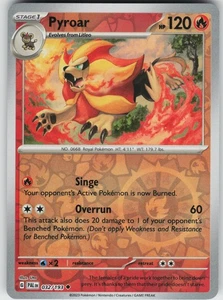 Pyroar 032/193 Reverse Holo Near Mint SV02: Paldea Evolved Pokemon card - Picture 1 of 2