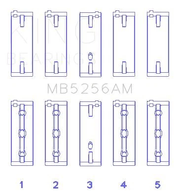Juego de rodamientos principales King Engine MB5256AM para HYUNDAI LANTRA 1600 Foto 1 de 4