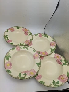 Vintage FRANCISCAN DESERT ROSE DESSERT SALAD PLATES USA 8.5" Set Of 4 - Picture 1 of 6