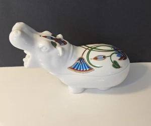 Elizabeth Arden Egyptian Treasures of the Pharaohs Hippo Trinket Box Japan Lucky - Picture 1 of 9