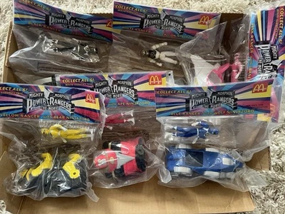 Power Rangers The Movie conjunto completo de brinquedos McDonald’s na embalagem original - Imagem 1 de 4