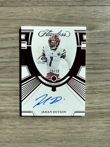 2022 Panini Flawless Jahan Dotson Rookie Auto With REAL RUBY #/20 - Picture 1 of 2