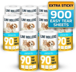 Lint Rollers 900 Sticky Sheets, 10 Spare Rollers,10 Pack of Refills Only. Pet... - Picture 1 of 6