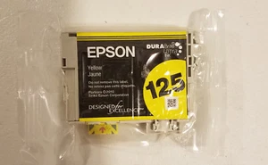 Epson 125 Yellow Ink Cartridge T1254 T125420 Genuine New Sealed - Picture 1 of 1