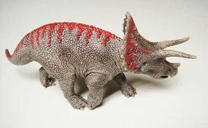 TRICERATOPS GEHÖRNTER DINOSAURIER LANGLEBIGER PVC-KUNSTSTOFF 8 ZOLL LANG - Bild 1 von 7