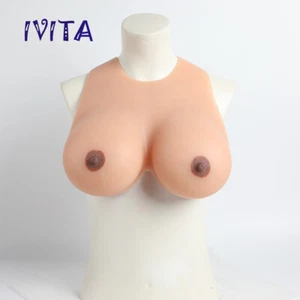 4XL Big Boobs Silicone Breast Forms Crossdresser False Boobs Vest Style EE Cup - Picture 1 of 12