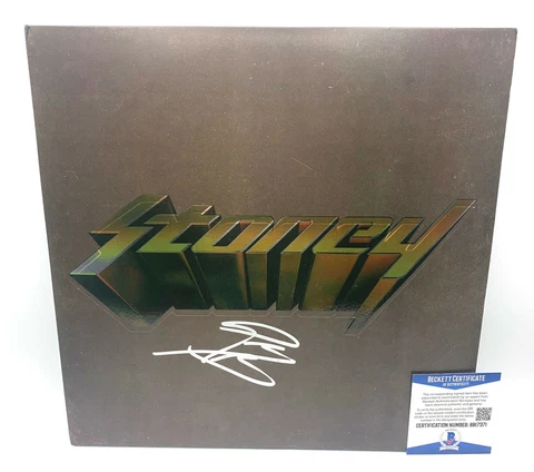 POST MALONE SIGNED STONEY AUTOGRAPH ALBUM VINYL LP BECKETT BAS COA Cover