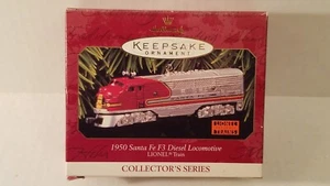 ADORNO LOCOMOTORA DIÉSEL HALLMARK KEEEPSAKE LIONEL 1950 SANTA FE F3 - Imagen 1 de 3