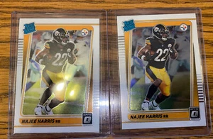 2021 Optic Najee Harris Rated Rookie Base Rookie Rc Steelers #213 Lot Of 2 - Picture 1 of 2