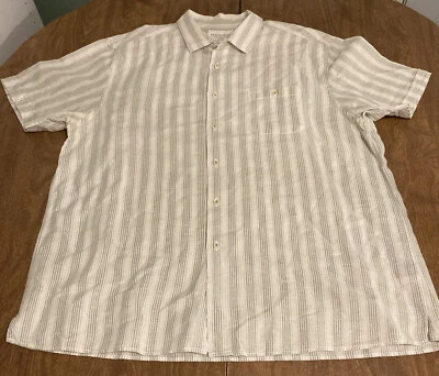 Camisa Madison Para Hombre Relajada de Lino con Botones, Talla XXL, En Muy Buen Estado (478) Foto 1 de 4