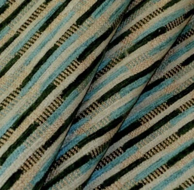 Vintage Henredon Seaforam Stripe Fabric - Image 1 of 4