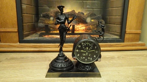 Vintage. Mantel clock AChS-1 exclusive handmade. Rarity from the USSR Cover