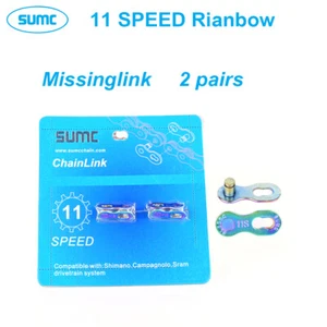 For Shimano KMC 11 Speed SUMC SX11SL Light MTB Road Bicycle Bike Rainbow Chain - Picture 1 of 10