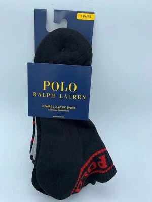NEW 3 PAIRS POLO RALPH LAUREN CLASSIC SPORT CUSHIONED COMFORT SOLE  LOW CUT TAB - Image 1 of 4