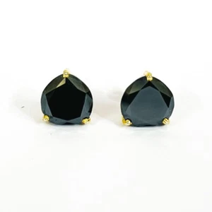 5 Ct Black Diamond Studs Earrings Heart Shape Quality AAA Certified ! Ideal Gift - Picture 1 of 4
