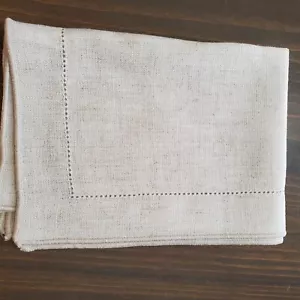 Tovagliette vintage 2 beige taglio 18,5x13" misto lana lino panno leggero - Foto 1 di 6